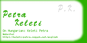 petra keleti business card